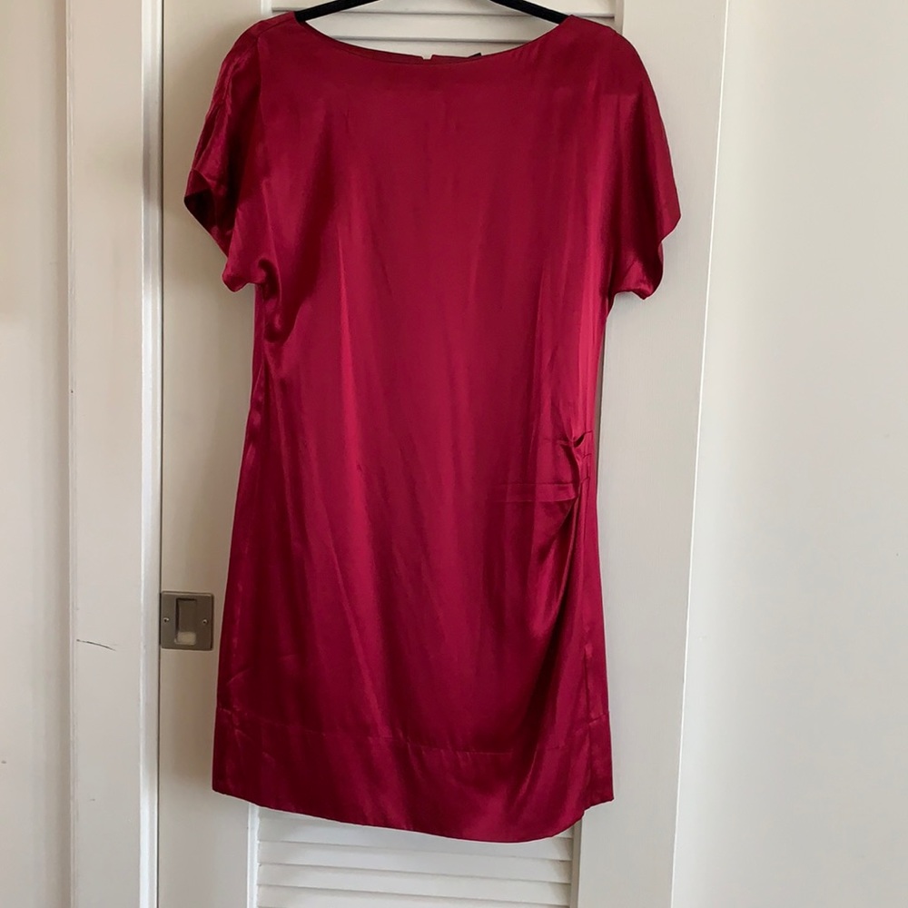 Ruby Red Silk Shift Dress